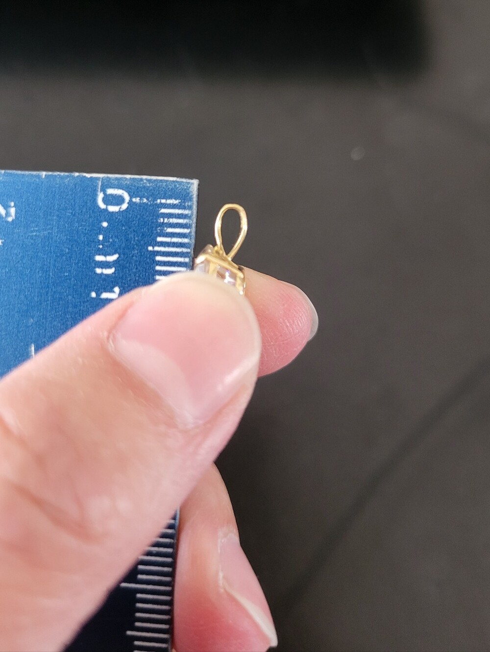 Round Moissanite 14k Gold Pendant - Picture 10 of 10